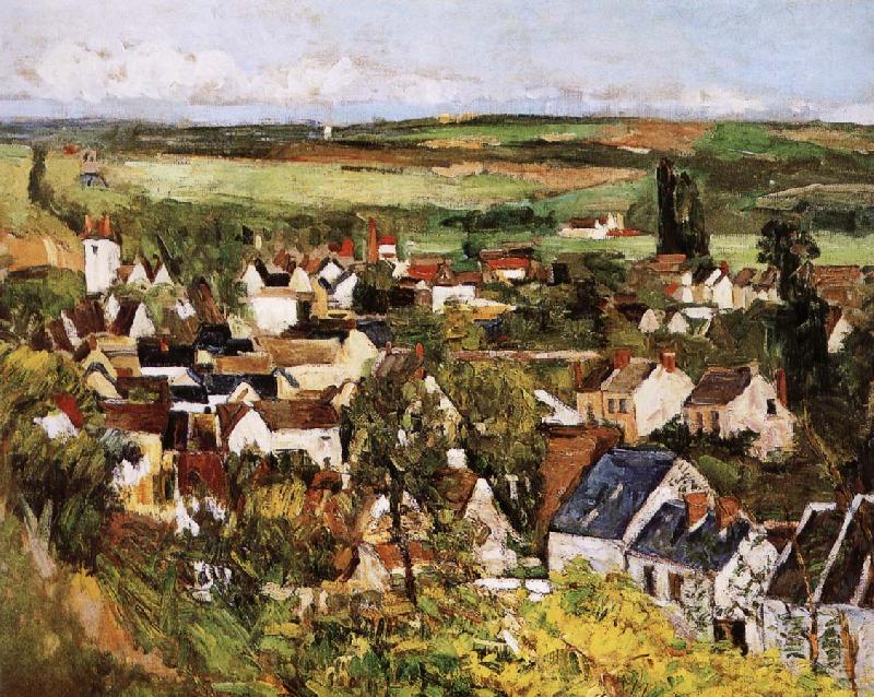 Paul Cezanne village panorama oil painting image